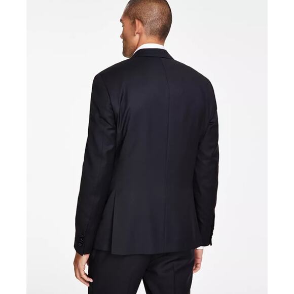 Michael Kors Men's Black Wool Katcher Classic-Fit Formal Tuxedo Jacket Size 50L - Picture 2 of 8
